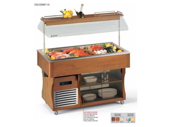 Vetrina refrigerata mod. Isola Gourmet 6M polivalente.